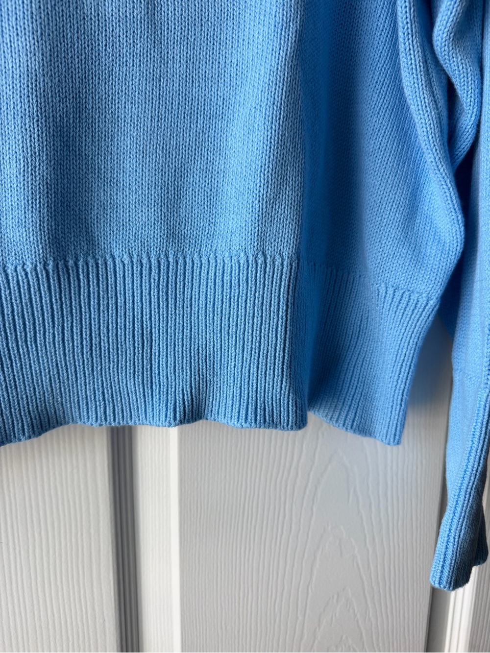 CeCe Light Blue Roll Neck Crewneck Women's Sweater size Large 100% Cotton - Picture 6 of 9